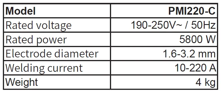 P I T PMI220-C Inverter Welding Machine fig 5