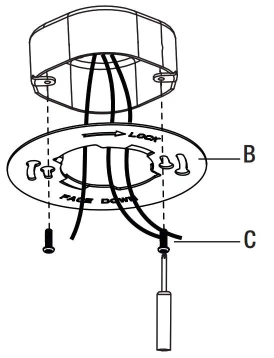 ETI 564101120 11 Inch and 15 Inch Color Selectable Flush Mount - INSTALLATION 1
