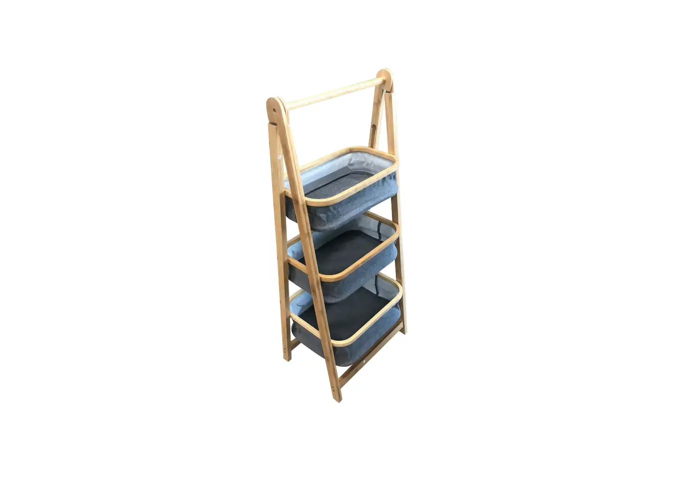 Serenelife Slhmpshf88 3 Tier Bamboo Shelf With Storage Hamper User Guide