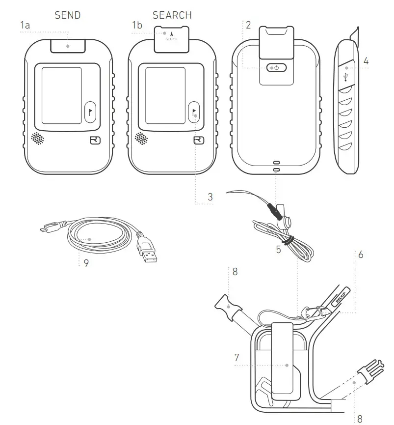 ORTOVOX Avalanche Transceiver with Integrated Voice Navigation - Fig