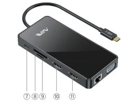 IVIIN D3812 USB C Docking Station - Parts 2
