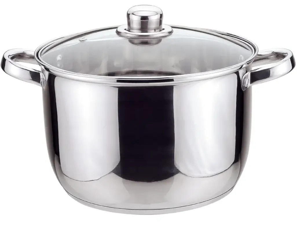 HENDI Medium 5.5 Liter Lid Stainless Steel Cooking Pot