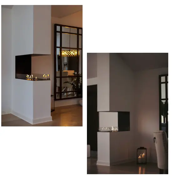 Insert the burner and enjoy the fire