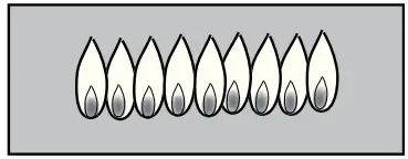 PITT COOKING 6142 Akan Gas Hob - Yellow Flames