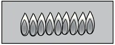 PITT COOKING 6142 Akan Gas Hob - Yellow Tips