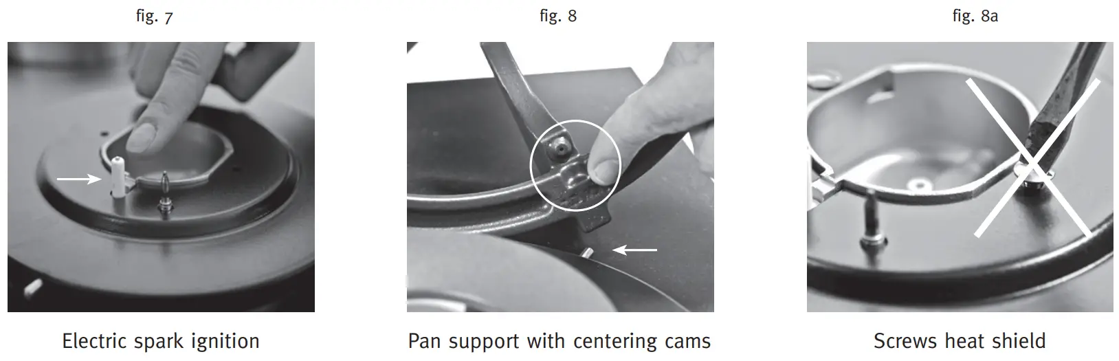 PITT COOKING 6142 Akan Gas Hob - centering cams
