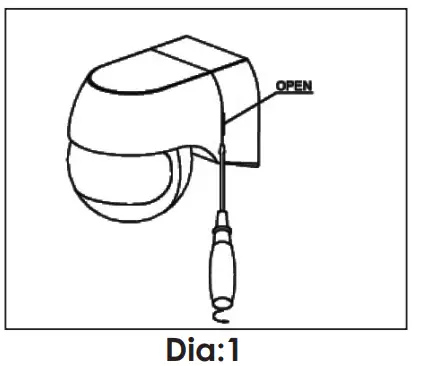 GREEN BROOK OD104 Orion Range’ Infra-red Motion Detector - inserting a smal