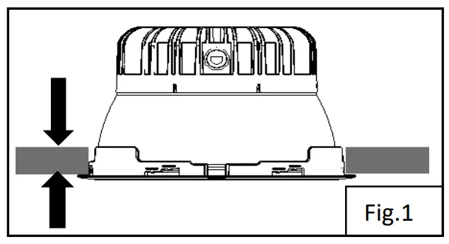 Whitecroft lighting Mirage 3 MRI Recessed Downlighter Healthcare MRI Rooms - Fig