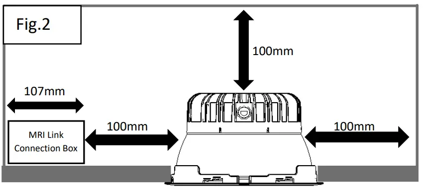 Whitecroft lighting Mirage 3 MRI Recessed Downlighter Healthcare MRI Rooms - Fig1