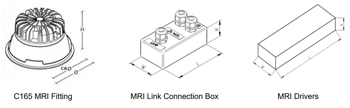 Whitecroft lighting Mirage 3 MRI Recessed Downlighter Healthcare MRI Rooms - Fig5
