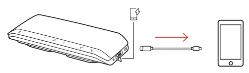 poly 40 Series Bluetooth Speakerphone - Charge your mobile phone