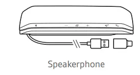 poly 40 Series Bluetooth Speakerphone-Contents may vary by product