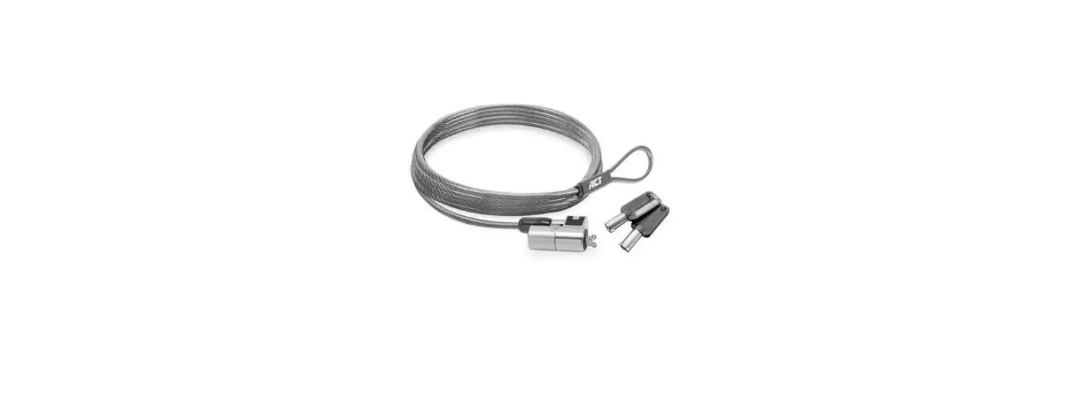 Act Ac9040 Wedge Laptop Lock With Keys Instruction Manual