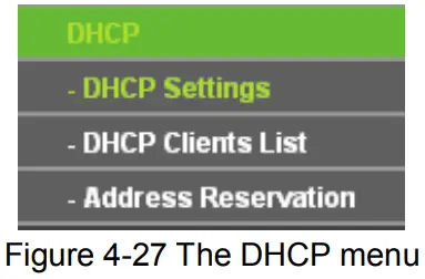tp-link TL-WA901ND 300Mbps Wireless N Access Point - Figure 4-27 The DHCP menu
