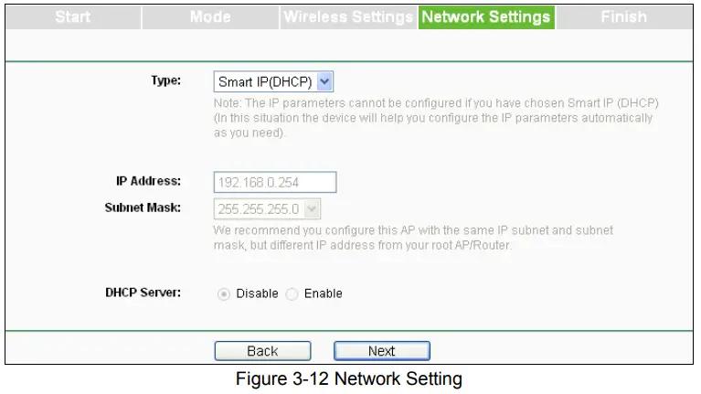 tp-link TL-WA901ND 300Mbps Wireless N Access Point - Network Setting