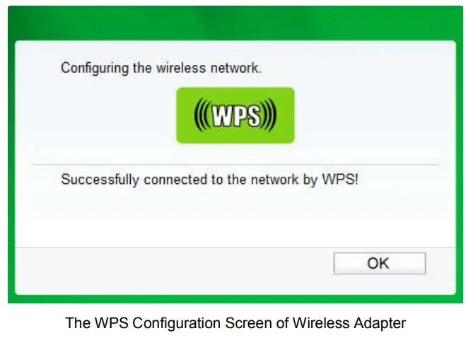 tp-link TL-WA901ND 300Mbps Wireless N Access Point - The WPS Configuration Screen of Wireless Adapter