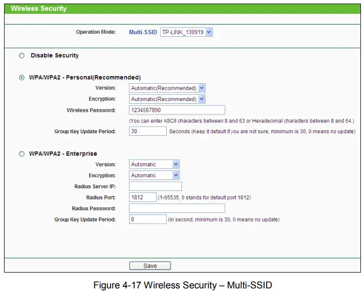 tp-link TL-WA901ND 300Mbps Wireless N Access Point - Wireless Security – Multi-SSID