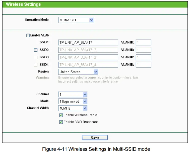 tp-link TL-WA901ND 300Mbps Wireless N Access Point - support up to four SSIDs