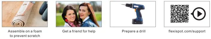 Flexispot E7QB Din 4 Leg Standing Desk-fig5