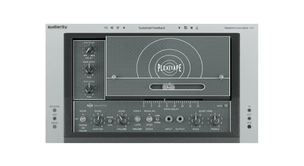 Audiority Plexitape Vintage Tape Echo Plugin User Manual Audiority Plexitape Vintage Tape Echo Plugin User Manual