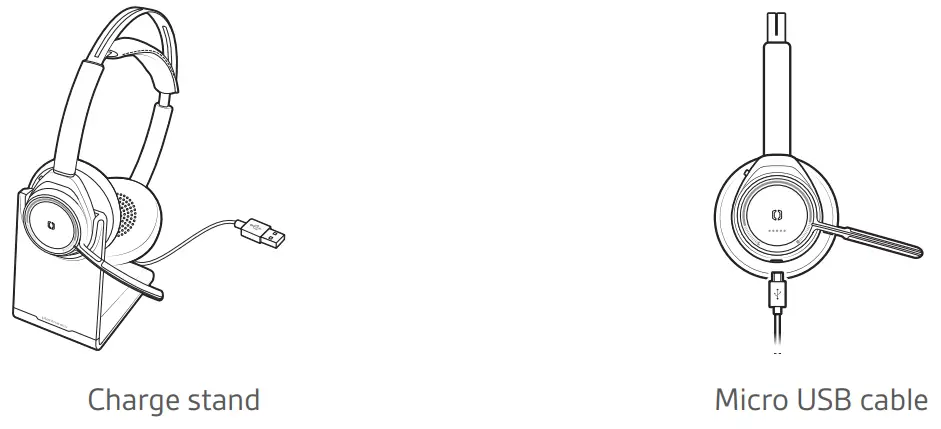 poly 202652-04 Voyager Focus UC Stereo Bluetooth Headset-Charge your headset