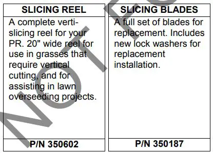 BILLY GOAT Overseeder Power Rake Owner’s Manual - Accessories