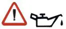 BILLY GOAT Overseeder Power Rake Owner’s Manual - Warning OIL IN ENGINE Icon