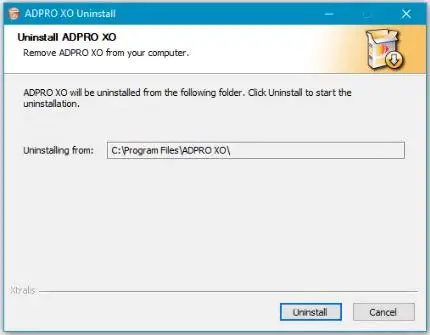 Honeywell ADPRO FastTrace 2 Series Hybrid-- Click Uninstall to confirm