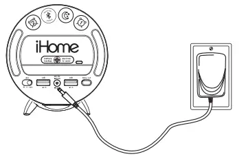iHOME iBT235 POWERCLOCK Bluetooth Speaker + Two USB Charging Ports - Connecting