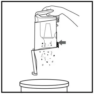 EMPTYING THE DUST CUP