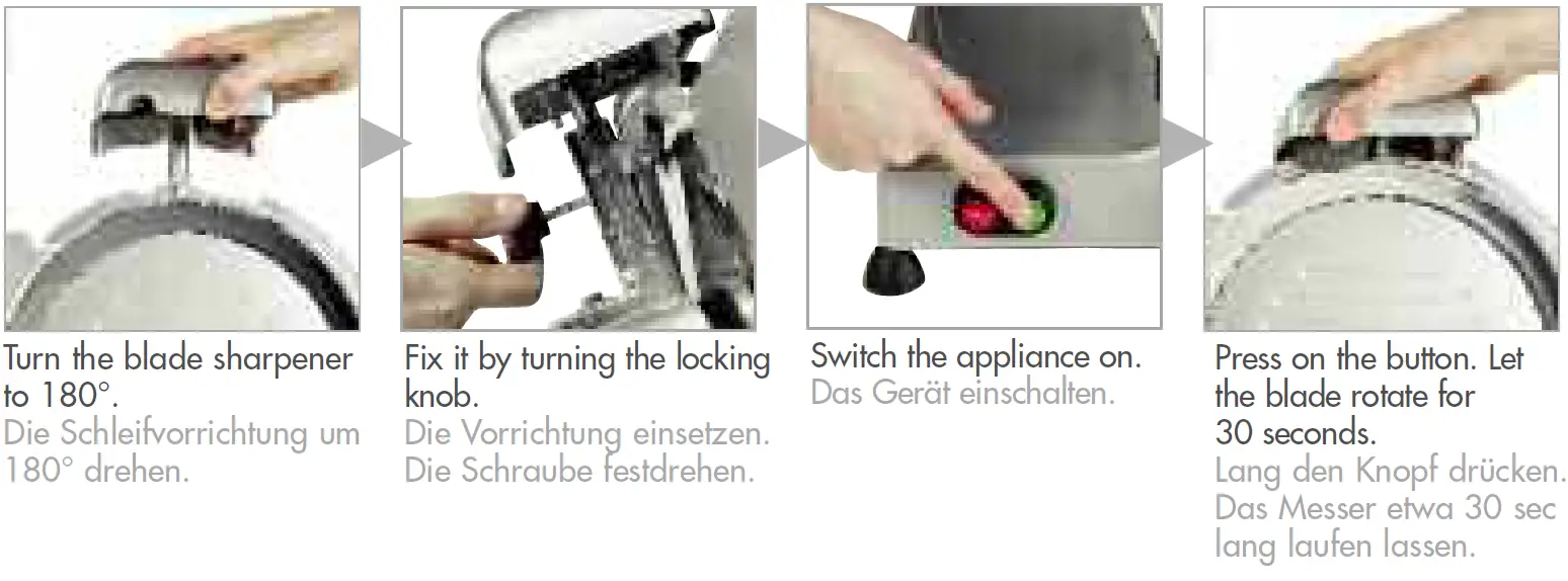 magimix T250 Slicer 140W Chrome SHARPENING THE BLADE-1