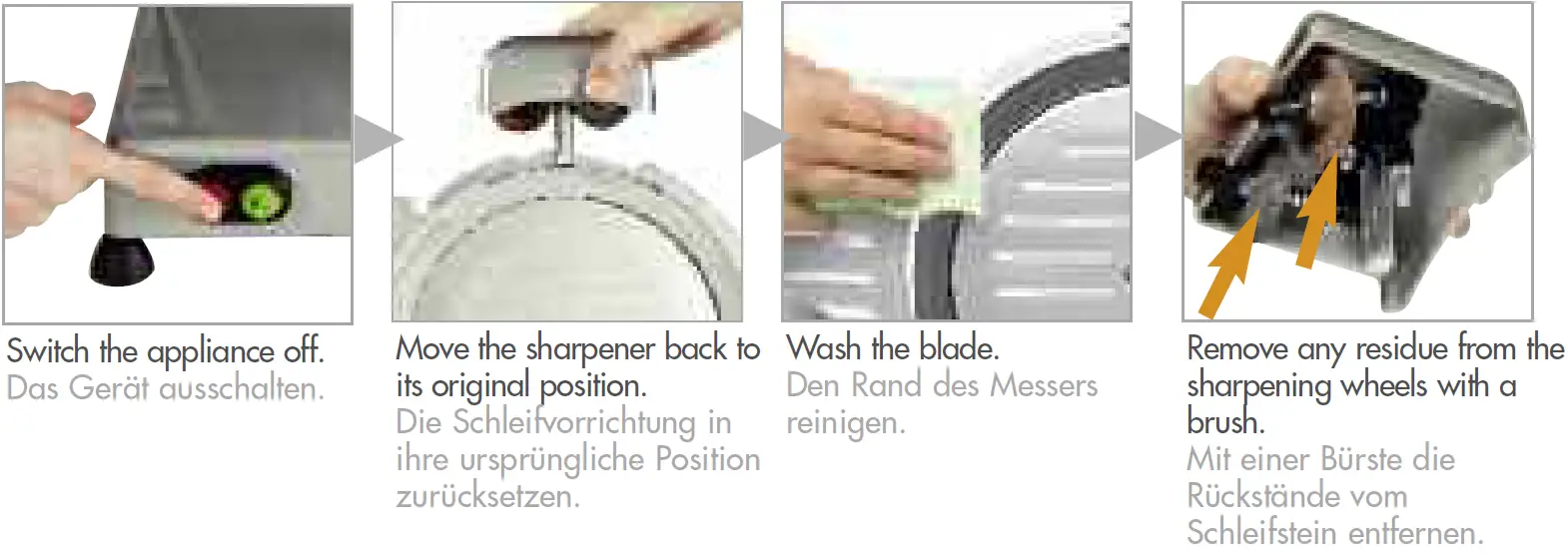 magimix T250 Slicer 140W Chrome SHARPENING THE BLADE-2