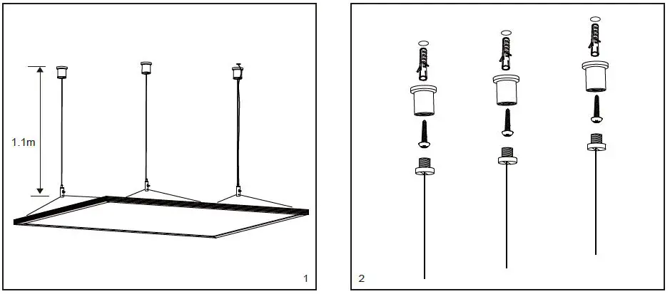 ROBUS RAMSUS-3W 3 Wire Suspension Kit for 300x1200 Panel fig1