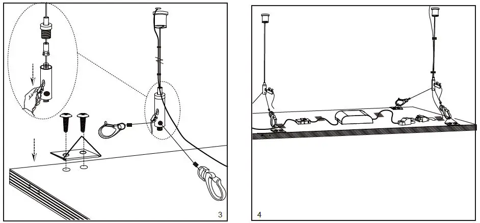 ROBUS RAMSUS-3W 3 Wire Suspension Kit for 300x1200 Panel fig2