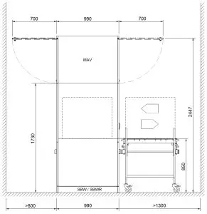 Miele PLW 8617 Lab Washer - Dimensions
