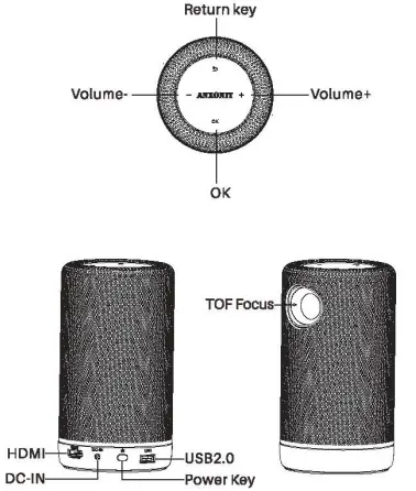 Cylinder X4 Smart Portable Projector