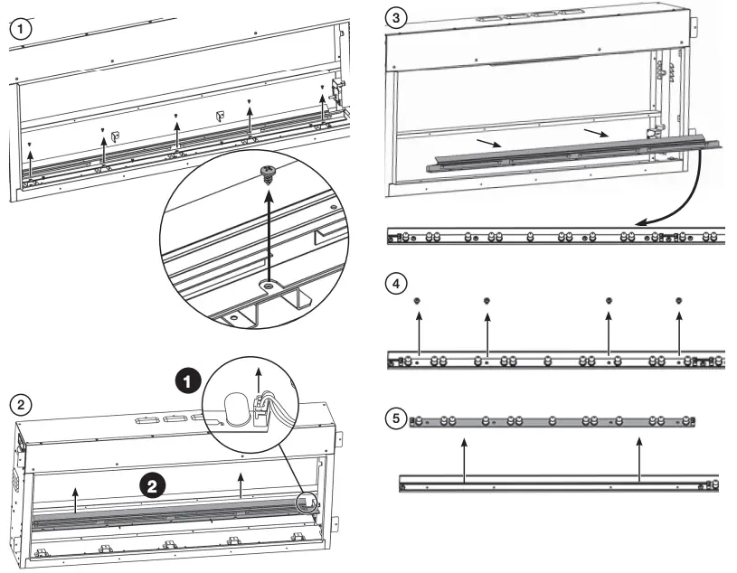REPLACING THE FLAME EFFECT LEDS