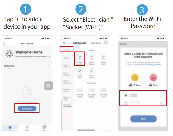 Nie Tech WF37 Wi-Fi Plug Instruction Manual - Easy Mode