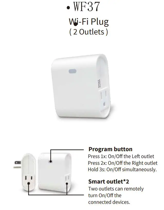 Nie Tech WF37 Wi-Fi Plug Instruction Manual