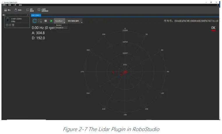 SLAMTEC Rplidar S1 Low Cost 360 Degree Laser Range Sensor User Manual - Figure 2-7
