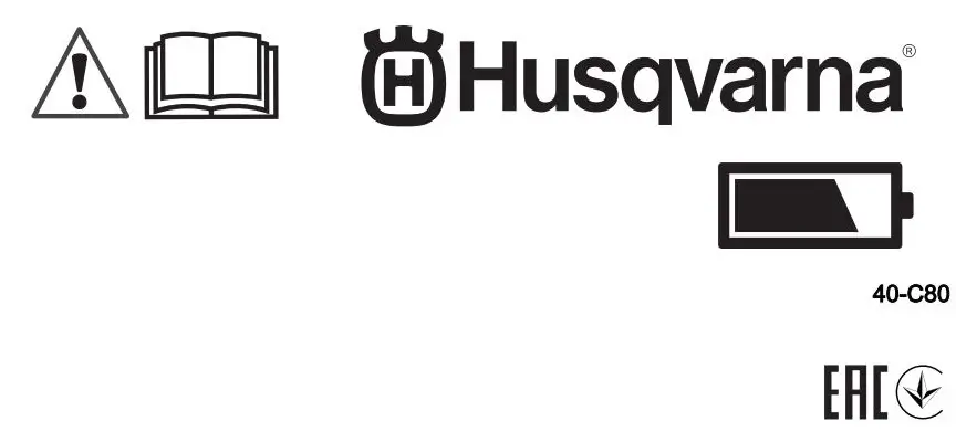Husqvarna 40-C80 Standard Battery Charger 80W User Manual