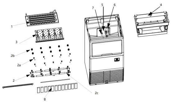 MANITOWOC UGF0040 Ice Machine - UG0040 EVAPORATOR ASSEMBLY