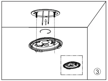 Cloudy Bay LFMC1224SMWH 12 Inch LED Flush Mount Ceiling Light - Bracket