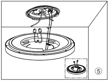 Cloudy Bay LFMC1224SMWH 12 Inch LED Flush Mount Ceiling Light - Power supply
