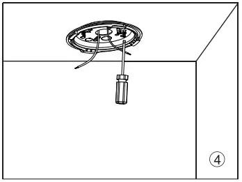 Cloudy Bay LFMC1224SMWH 12 Inch LED Flush Mount Ceiling Light - Screwdriver