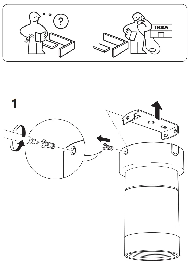IKEA 604 247 94 NYMÅNE Ceiling Spotlight with 1 Lights - Fig1