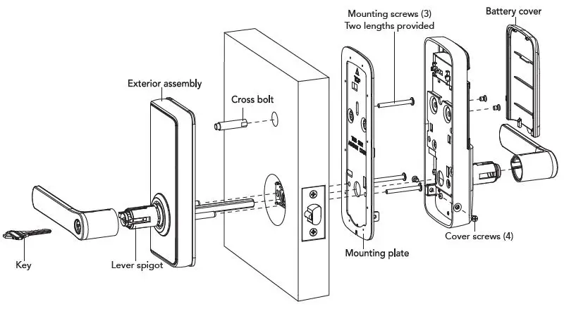 SCHLAGE SREEAS2GR9BL Ease S2 Smart Entry Lock 1