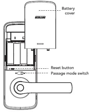 SCHLAGE SREEAS2GR9BL Ease S2 Smart Entry Lock 3