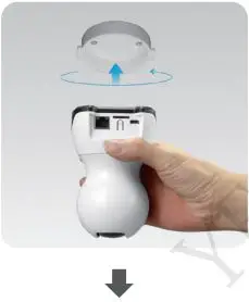 YESKAMO Wireless CCTV Camera Indoor IP Camera FHD Home WIFI User Manual - Attach part of the camera back to bracket and installation finished