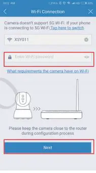 YESKAMO Wireless CCTV Camera Indoor IP Camera FHD Home WIFI User Manual - Input WIFI Password